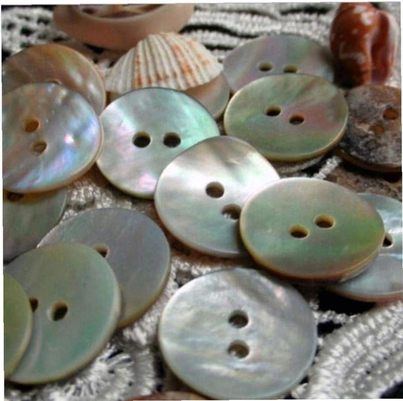 woobles Lot 100 Mother of Pearl Round Shell Sewing Buttons 15mm for DIY Sewing Crafts Supplies,Handmade,Gift Decoration - Image 2